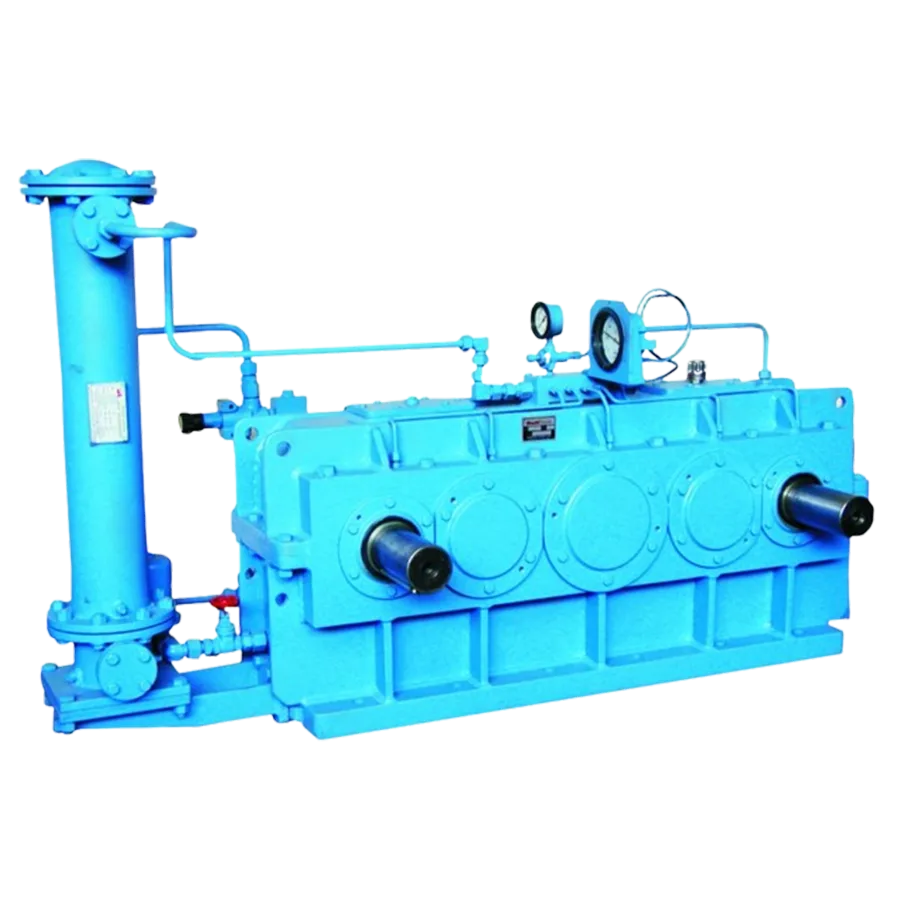 Two Output Helical Gearbox With Oil Cooling System